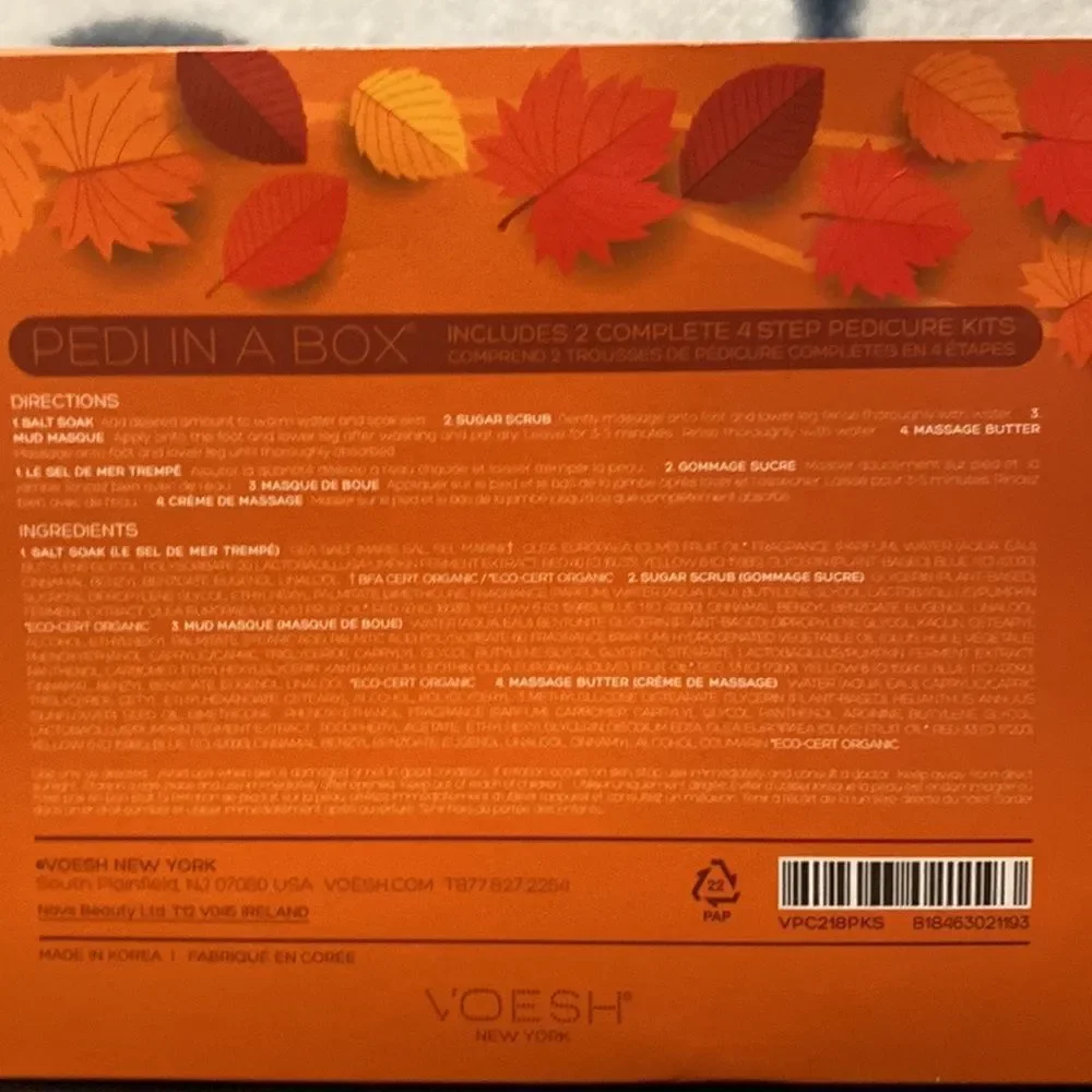 Voesh New York pumpkin spice pedi in a box
